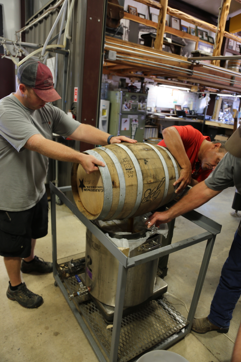 Dump the barrel into the stainless steel pot
